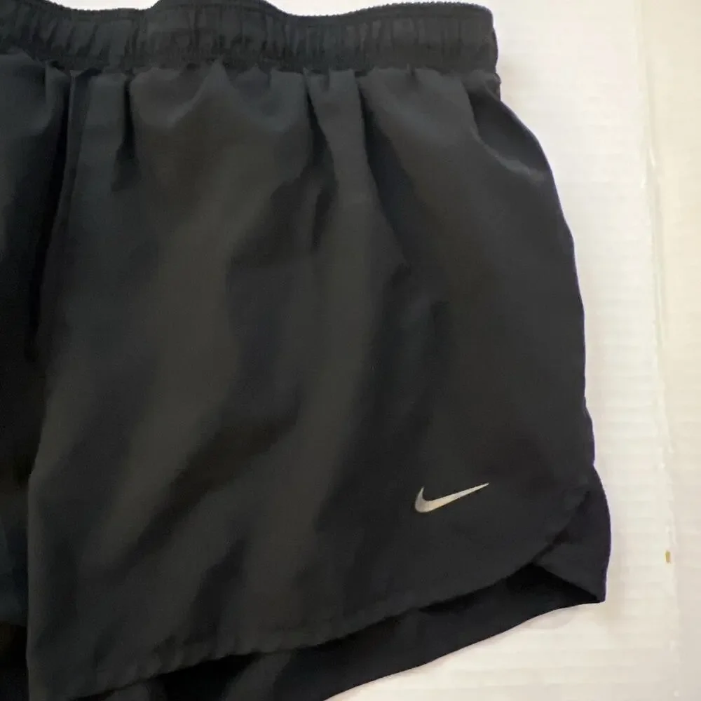 Nike Running Shorts Womens Small Black Dri Fit With Liner